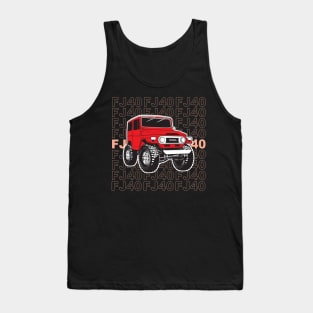 FJ40 Stacked Red Tank Top